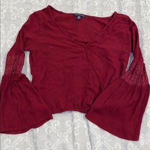 American Eagle Maroon Blouse